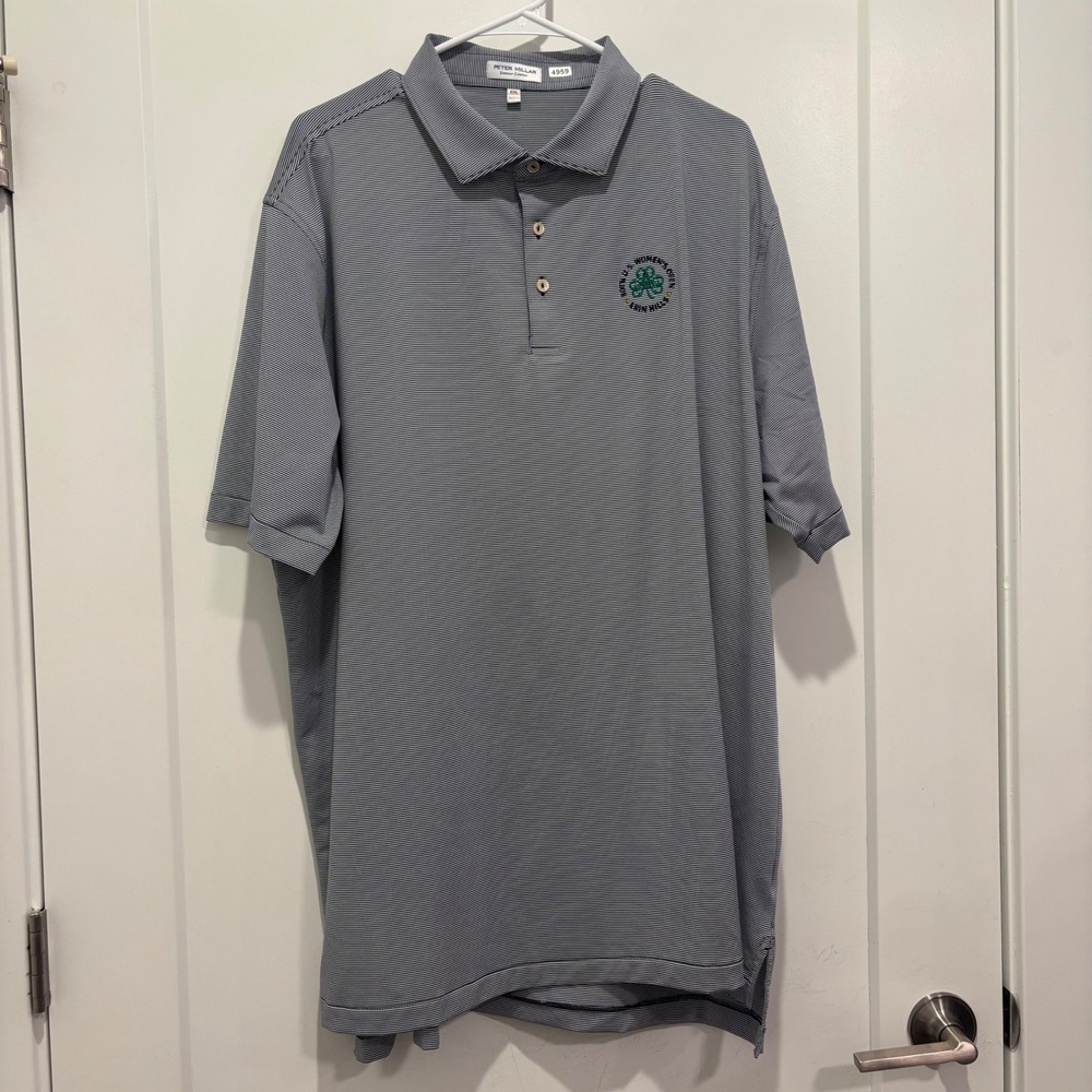 Peter Millar Summer Comfort Polo Shirt XXL 2018 US Womens Open Erin Hills Stripe